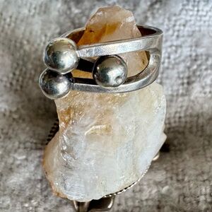 Vintage Anna Greta Eker Silver Modernist ‘Jester’ Sterling Silver Ring